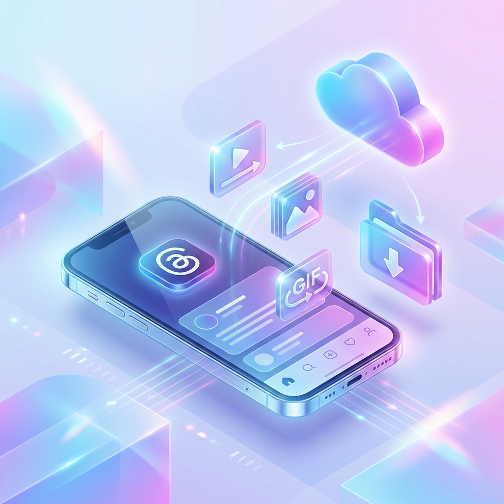 Threads Downloader 3D Illustration